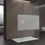 doporro Duschwand Duschtrennwand 110x200 Walk-In Dusche mit Doppel-Stabilisator...