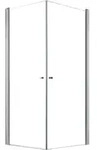 GZH 80x80x195 cm Zeus EckDuschkabine inkl. Tasse + Siphon - Transparent