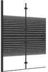 vidaXL Faltbare Duschkabine ESG 100x140 cm Schwarz - Transparent