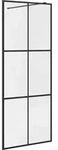 vidaXL Duschwand f&uuml;r Begehbare Dusche mit Klarem ESG Glas 80x195 cm - Schwarz
