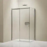Eckdusche mit Schiebet&uuml;r DX806A FLEX - Nano ESG-Sicherheitsglas - flexible...