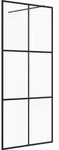 vidaXL Duschwand f&uuml;r Begehbare Dusche mit Klarem ESG Glas 100x195 cm - Schwarz