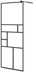 vidaXL Duschwand f&uuml;r Begehbare Dusche mit Klarem ESG Glas 80x195 cm -...