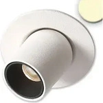 ISOLED LED Einbauleuchte Pipe MiniAMP wei&szlig;, 3W, 24V DC, warmwei&szlig;, dimmbar