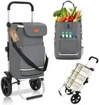 Sekey 3in1 Einkaufstrolley Klappbar Einkaufswagen mit K&uuml;hlfach, Spanngurt und
