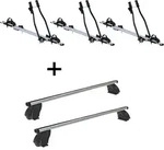 3x Fahrradtr&auml;ger SAGITTAR + Dachtr&auml;ger K1 PRO Aluminium kompatibel mit f&uuml;r