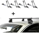 4x Fahrradtr&auml;ger SAGITTAR + Dachtr&auml;ger K1 MEDIUM kompatibel mit f&uuml;r Fiat Brava