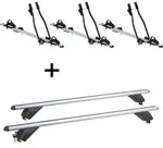 3x Fahrradtr&auml;ger SAGITTAR + Alu Dachtr&auml;ger RB003 kompatibel mit f&uuml;r Kia...