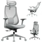 SENSE7 Moyo Ergonomischer B&uuml;rostuhl Schreibtischstuhl Grau 3D-Armlehnen Netzr&uuml;cken