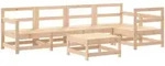 vidaXL 6-tlg. Garten-Lounge-Set Massivholz Kiefer - Braun