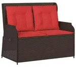 vidaXL Gartenbank Braun Poly-Rattan - Braun