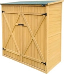 axi A090.051.00, AXI Casper Gartenschrank aus Holz in Braun | Ger&auml;teschrank /