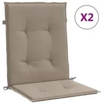vidaXL Gartenstuhlauflagen f&uuml;r Niedriglehner 2 Stk. Taupe 100x50x3 cm - Taupe