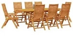 vidaXL Garten Essgruppe 9 pcs Braun Massivholz Akazie - Braun