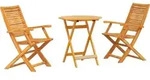 vidaXL Klapp Bistro Set 3 pcs Braun Massivholz Akazie - Braun