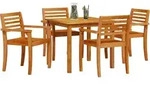 vidaXL Garten Essgruppe 5 pcs Braun Massivholz Akazie - Braun