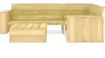 vidaXL 2-tlg. Garten-Lounge-Set Kiefernholz Impr&auml;gniert - Braun