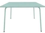 Quadratischer Metall-Gartentisch 120 cm lang - Mandelgr&uuml;n - MIRMANDE by MYLIA -
