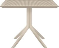 CLP Tisch Sky 80 x 80 cm wetterfest und UV-best&auml;ndig | Farbe taupe
