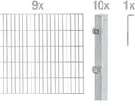 Alberts Doppelstabmatten Zaun, H&ouml;he 140 cm, L&auml;nge 18 m, Zaun-Komplettset zum