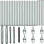 vidaXL Sechseckzaun mit Betonsockel 50 x 1,4 m PVC-beschichteter Stahl - Gr&uuml;n
