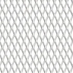vidaXL Gittermatte Streckmetall Edelstahl 100x85 cm 30x17x2,5mm - Silber