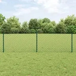 vidaXL Kettenzaun mit Pfosten 10 x 0,6 m (B x H) - Gr&uuml;n