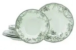 CreaTable, 24771, Adelaide Gr&uuml;n, Tafelservice 8-tlg, Porzellan