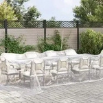 vidaXL Transparente Plane mit &Ouml;sen 4x12 m Polyethylen - Transparent