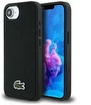 H&uuml;lle Lacoste iPhone 16e Petit Piquet schwarz MagSafe Logo Krokodil - Schwarz