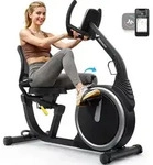 Liege-Heimtrainer f&uuml;r Zuhause, gelenkschonendes Fitnessbike bis 135 kg,