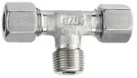 Riegler T-Einschraubverschraubung, R 1/8 a., Rohr-Au&szlig;en-&Oslash; 8, ES 1.4571