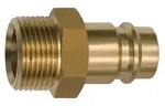 Riegler Nippel f&uuml;r Kupplungen NW 19, Messing blank, G 1 AG