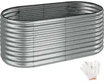 tectake&reg; Hochbeet, 200 x 100 x 80 cm, 1257 Liter, verzinkt, wetterfest,