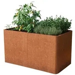 PRIMEYARD Cortenstahl Hochbeet Mario 146x80x60 cm, Rost-Optik - Braun