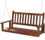 COSTWAY 2-Sitzer Gartenschaukel, H&auml;ngebank aus Massivholz, Hollywoodschaukel...