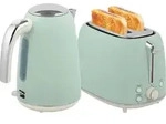 HOMCOM Wasserkocher- und Toaster-Set aus Edelstahl, 2200 W, 1,7 l,