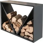 Westmann Stahl Kaminholzregal Schwarz 115x35x80 cm - Schwarz