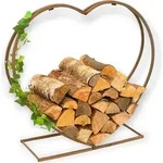 Kaminholzregal Innen Metall Herz Kaminholzst&auml;nder 2013221 XL 78 cm Holzkorb