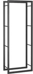 vidaXL Brennholzregal Mattschwarz 50x28x132 cm Stahl - Schwarz