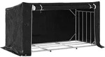 vidaXL Brennholzregal mit Regenschutz 200,5x100,5x110,5 cm - Schwarz