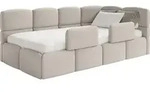 Selsey Cloudy &ndash; Kinderbett 120x200, Kopfteil rechts, Matratze & Bettkasten,...