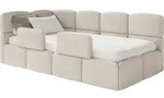 Selsey Cloudy &ndash; Kinderbett 120 cm, Bettkasten, 2x Rausfallschutz, Chenille,...