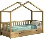VIPACK - Dallas 1 Hausbett mit seitlicher Umrandung 90x200cm Liegefl&auml;che und