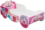 Kutsche Kinderbett M&auml;dchenbett 80x160 | 70x140 mit Rausfallschutz und Matratze 