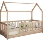 MIRJAN24 Kinderbett Greta 90, Kinderzimmer Bett mit Lattenrost, Holzkonstruktion