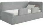 Selsey Fanko &ndash; Kinderbett 90x200 cm mit Rausfallschutz, Matratze, Kopfteil rechts,