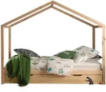 Home Bett Dallas 3 90x200 mit Bettkasten - Kieferholz - Braun
