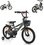 Byox Kinderfahrrad Challenge 18 Zoll Frontkorb Flasche St&uuml;tzr&auml;der ab 5 Jahre gr&uuml;n
