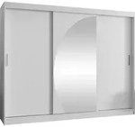 MIRJAN24 Kleiderschrank WIka 250, Schwebet&uuml;renschrank mit zwei Kleiderstangen,